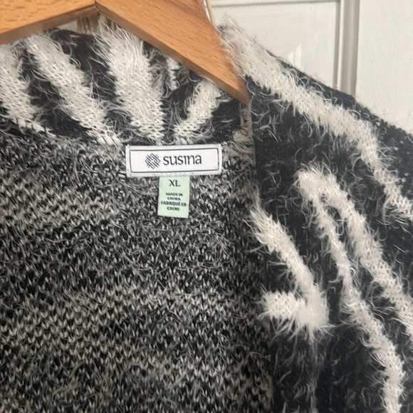 Susina Zebra Animal Print Open Cardigan NWT - Picture 2 of 4